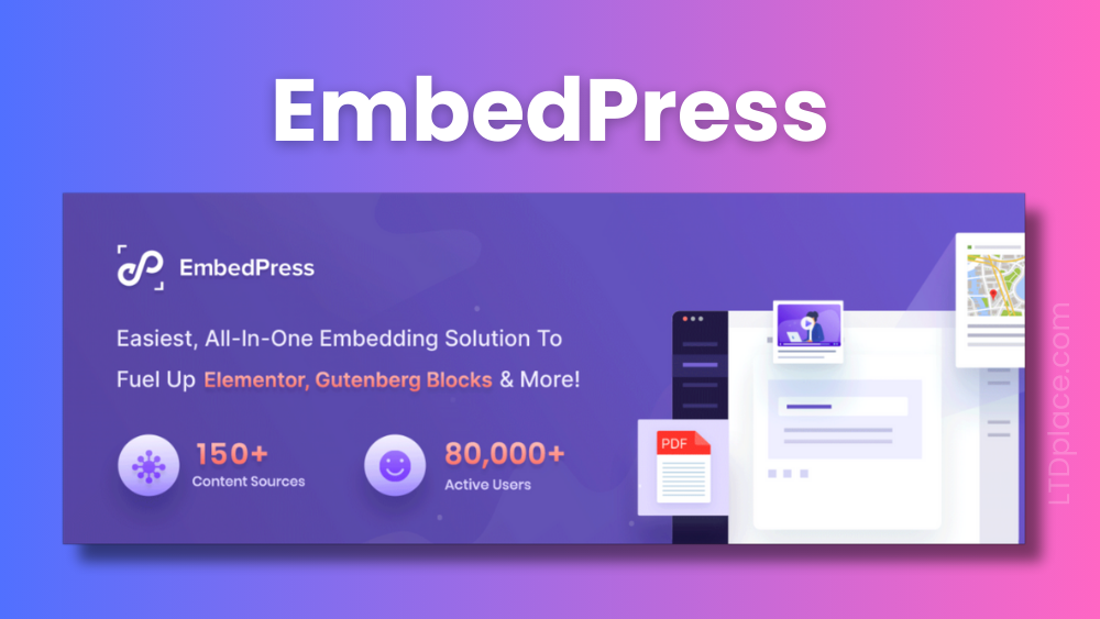 EmbedPress lifetime deal - LTD place saas