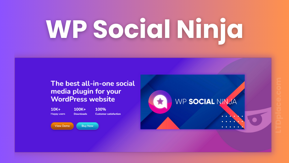 WP Social Ninja lifetime deal - LTD place