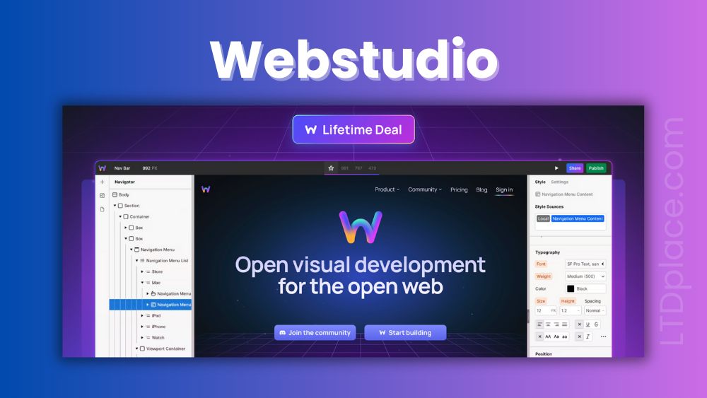 Webstudio ltd place - lifetime deal