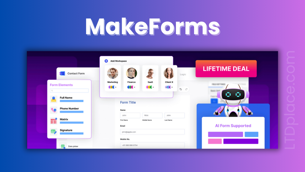 makeforms lifetime deal - ltd place site