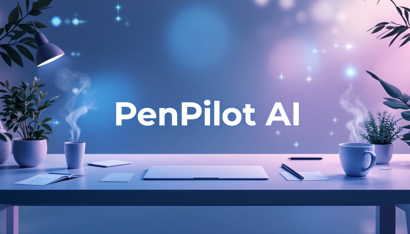 Modern workspace with PenPilot AI lifetime deal - showcasing creative writing productivity.