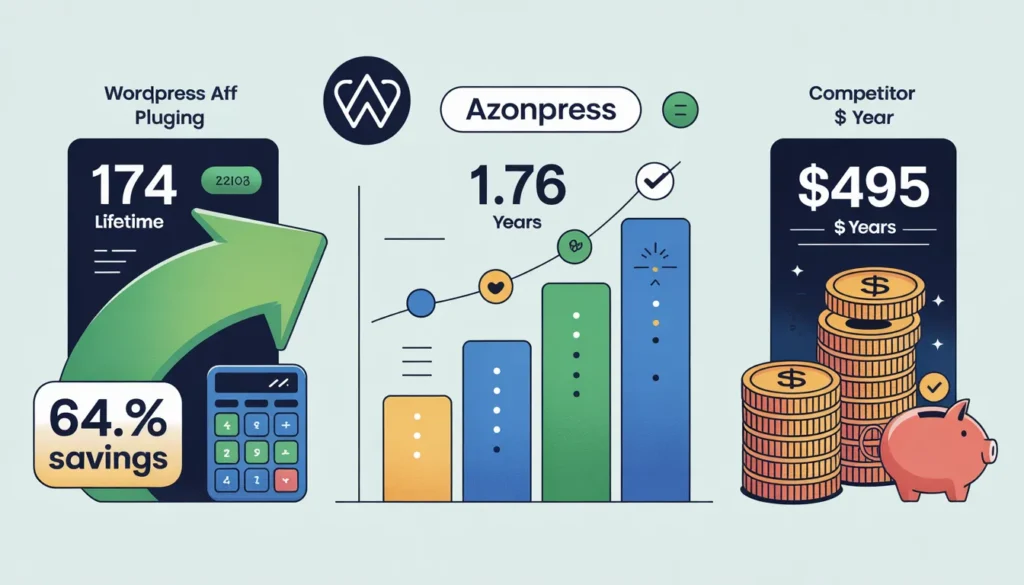 AzonPress 1 AzonPress WordPress affiliate plugin dashboard showing product comparison tables, real-time analytics, and Amazon integration features